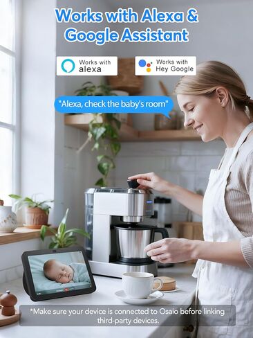 Security Camera Indoor 2K 3MP, Pet & Baby Monitor WiFi Camera with Motion & Sound Detection, Real-Time Alert, Two-Way Audio, Works with Alexa & Google Assistant, Supports 256G SD&Cloud, 2.4GHz in Saudi Arabia