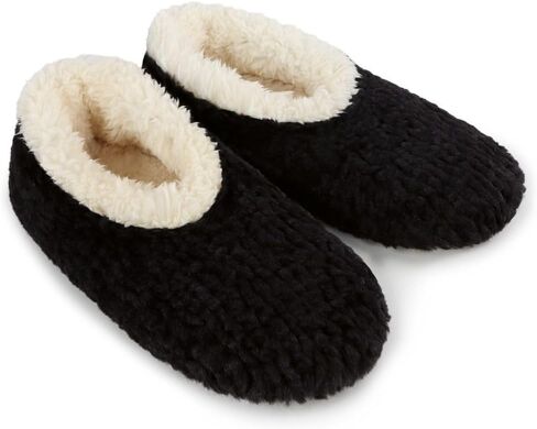 Snoozies Teddy Bear Faux Fur House Slippers for Women with Memory Foam Insole, Sherpa-Lined Slipper Socks Non-Skid in Saudi Arabia