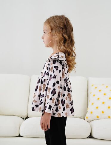 Baby Girl Clothes Toddler Girl Fall Outfit Long Sleeve Ruffle Shirt Cute Pant Clothing Sets in Kuwait