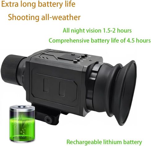 4K Night Vision Monocular - 7X Optical Zoom, 4X Digital Zoom,300m IR, Full Color/B&W, 1.54" OLED, Video Record, 1700mAh, for Hunting Surveillance in Saudi Arabia
