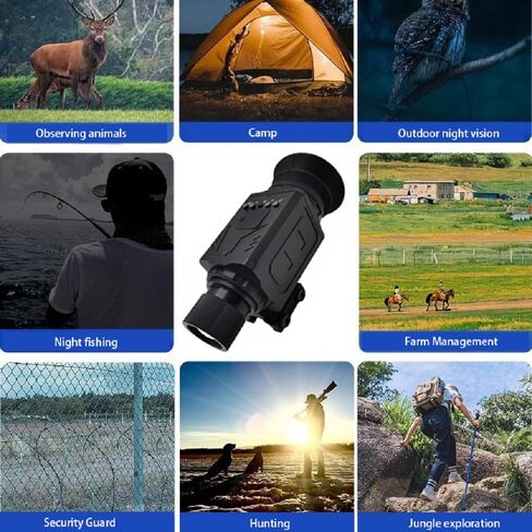 4K Night Vision Monocular - 7X Optical Zoom, 4X Digital Zoom,300m IR, Full Color/B&W, 1.54" OLED, Video Record, 1700mAh, for Hunting Surveillance in Saudi Arabia