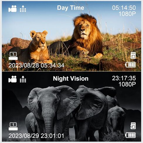 نظارات الرؤية الليلية، مناظير رؤية ليلية قابلة لإعادة الشحن للبالغين، شاشة كبيرة 2.7 بوصة يمكنها حفظ فيديو بدقة 1080 بيكسل وصور 12 متر، متوافقة مع خوذة MICH السريعة، تتضمن بطاقة SD سعة 32 جيجابايت وحامل نظارات الرؤية الليلية in Kuwait