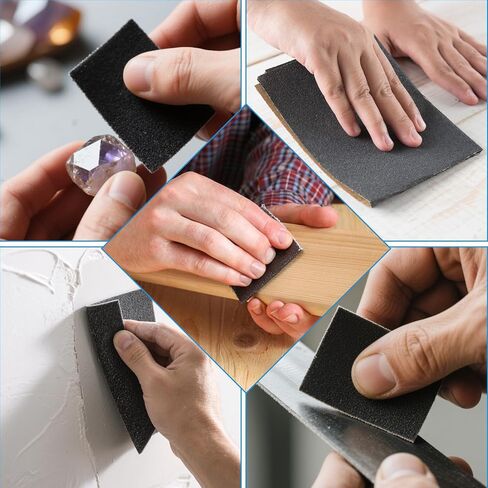 20 Pcs Sandpaper Variety Pack Extra Fine Sand Paper Wet Dry Waterproof Premium Sandpaper Assortment for Wood Furniture Finishing Metal Sanding Automotive Polishing (60 to 7000 High Grit) in Saudi Arabia