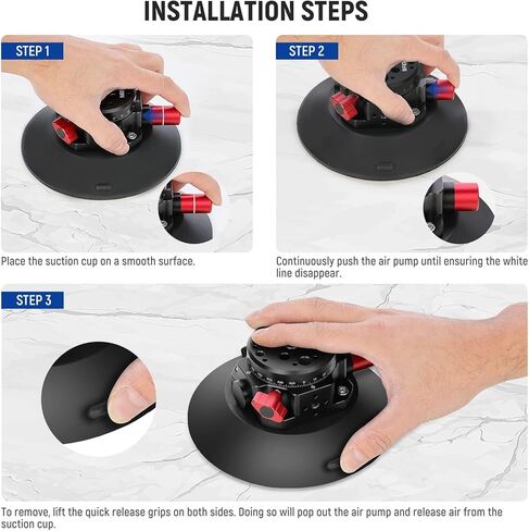 حامل كاميرا NEEWER مقاس 6 بوصات متوافق مع GoPro، ذراع سحري لزجاج السيارة الأمامي المعدني مع محول كاميرا الحركة وقماش تنظيف لحامل هاتف DSLR، لتسجيل فيديو POV، CA013 in Kuwait