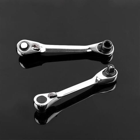 Mini Dual-Head Ratchet Wrench - Compact, Reversible Screwdriver and Spanner Tool for Tight Spaces and Multi-Purpose Repairs in Saudi Arabia
