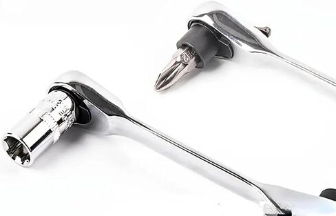 Mini Dual-Head Ratchet Wrench - Compact, Reversible Screwdriver and Spanner Tool for Tight Spaces and Multi-Purpose Repairs in Saudi Arabia