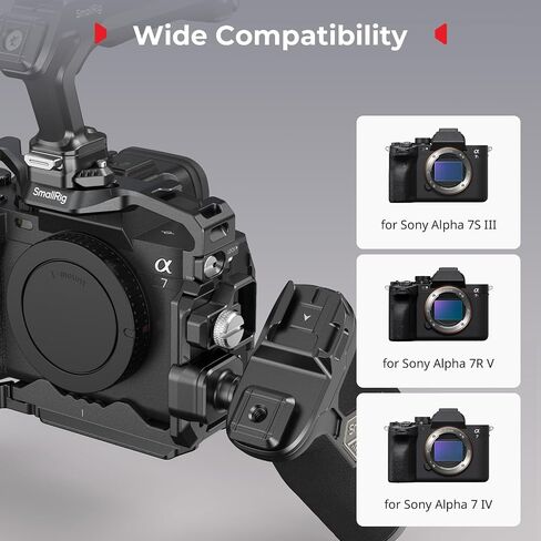 SmallRig HawkLock Quick Release Cage Kit for Sony Alpha 7R V / A7 IV / A7S III, with Top Handle/Side Handle/Cable Clamp for HDMI in Saudi Arabia