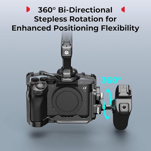 SmallRig HawkLock Quick Release Cage Kit for Sony Alpha 7R V / A7 IV / A7S III, with Top Handle/Side Handle/Cable Clamp for HDMI in Saudi Arabia