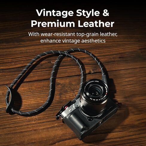 طقم حافظة جلدية SMALLRIG X-E5 لهاتف FUJIFILM X-E5، حافظة كلاسيكية نصف الجسم مع حزام كتف، مادة جلدية أصلية (بني) - 5449 in Kuwait