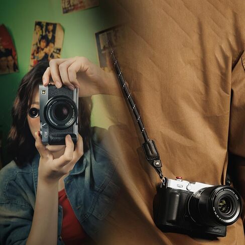 طقم حافظة جلدية SMALLRIG X-E5 لهاتف FUJIFILM X-E5، حافظة كلاسيكية نصف الجسم مع حزام كتف، مادة جلدية أصلية (بني) - 5449 in Kuwait