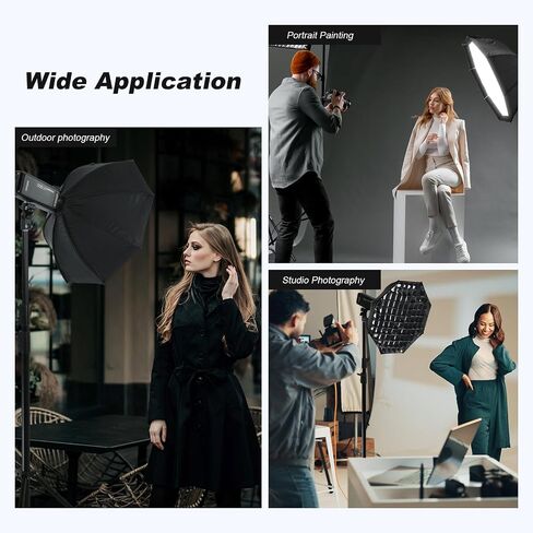Godox AD-S7 Umbrella Softbox for Godox AD200 AD200Pro AD200Pro II AD360II Strobe Flash Quick Set up Release 48cm/18.9inch Soft Box with Grid Diffuser Carry Bag in Saudi Arabia
