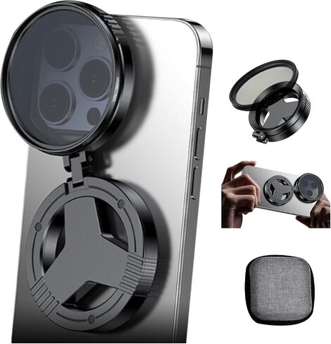 52mm Phone Lens CPL Polarizer Filter for iPhone,Samsung and Other Smart Phones,Retractable Magnetic Mount Adapter, HD Multi-Coated SLR Lens Grade Optical Glass, Phone Lens Accessories in Saudi Arabia