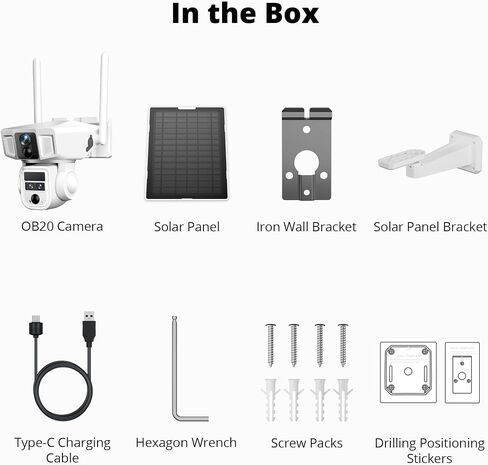 4G LTE Cellular Security Camera, 4K Wireless Outdoor Solar Camera 12000mAh, No WiFi or WiFi Duo-Mode, 10x Optical Zoom, 360° Pan and Tilt AI Tracking, 64G SD/SIM Card, IP66 Weather-Resistant - White in Saudi Arabia