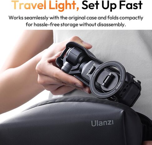 حامل تثبيت مغناطيسي ULANZI PM01 متوافق مع جيب DJI OSMO 3، حامل كاميرا توسيع من الألومنيوم مع حذاء بارد وحامل 1/4 بوصة، جيب محول مغناطيسي قابل للتعديل 181/270/360 درجة 3 ملحقات in Kuwait
