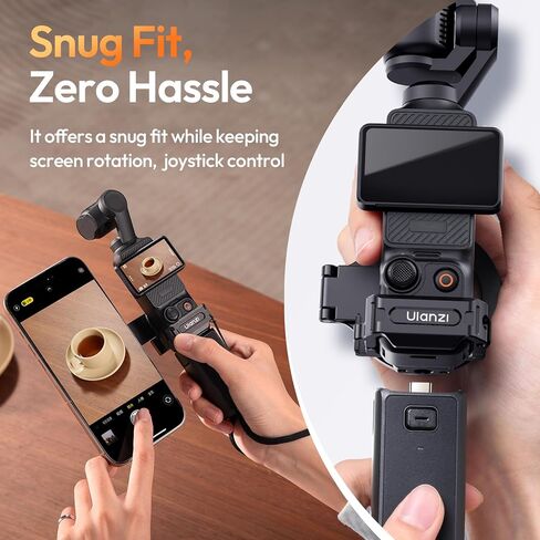 حامل تثبيت مغناطيسي ULANZI PM01 متوافق مع جيب DJI OSMO 3، حامل كاميرا توسيع من الألومنيوم مع حذاء بارد وحامل 1/4 بوصة، جيب محول مغناطيسي قابل للتعديل 181/270/360 درجة 3 ملحقات in Kuwait