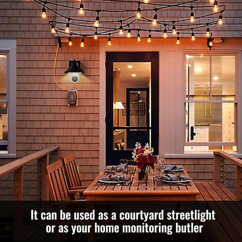 كاميرا مراقبة بمصباح كهربائي - 2.4 جيجا هرتز واي فاي 1080 بكسل كاميرات مراقبة لاسلكية داخلية وخارجية وكشف الحركة والتنبيه، محادثة ثنائية الاتجاه، رؤية ليلية ملونة، يمكن استخدامها كمصباح شارع in Kuwait