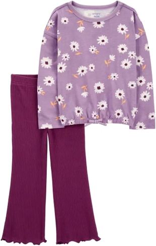 Carter's Little Girl's 2 Piece Playwear Outfit Set, 1 Top and 1 Bottom in Saudi Arabia