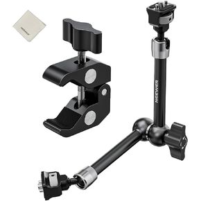 NEEWER ST16C 11 بوصة مجموعة مشبك ذراع سحرية مفصلية Super C، حامل شاشة الكاميرا مع 1/4 بوصة و3/8 بوصة لـ ARRI، قطعة قماش للتنظيف متوافقة مع كاميرا فيديو SmallRig DSLR Action قفص الفيديو in Kuwait