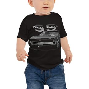 Super Sport Chevy Camaro SS Vintage American Muscle Car Baby Jersey Short Sleeve Tee Black in Saudi Arabia