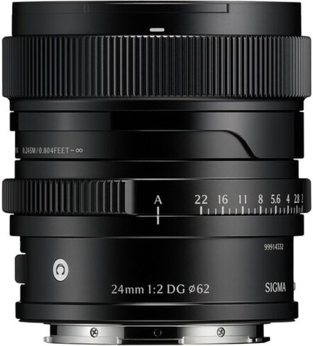 Sigma 24mm f/2 DG Contemporary Lens Compatible with L-Mount (Full Frame) Black Bundle with 62mm UV Filter + Lens Cap Keeper + Cleaning Kit + Cleaning Cloth (5 Items) in Saudi Arabia
