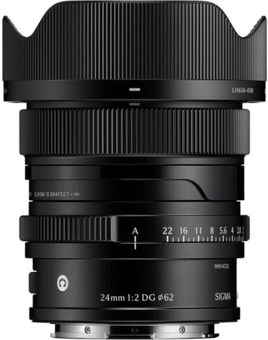 Sigma 24mm f/2 DG Contemporary Lens Compatible with L-Mount (Full Frame) Black Bundle with 62mm UV Filter + Lens Cap Keeper + Cleaning Kit + Cleaning Cloth (5 Items) in Saudi Arabia