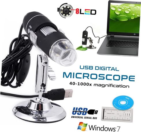 Gadpiparty Digital Microscope 40x-1000x Magnifier with Led Light for Boys and Girls Adults Portable Handheld Digital Magnifier in Saudi Arabia