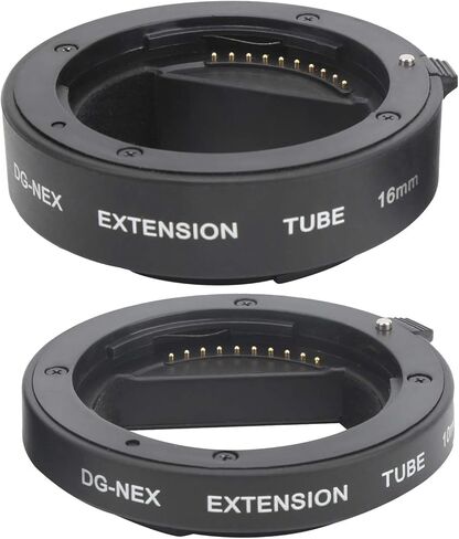 Extension Tube Set 10mm and 16mm for NEX Mount Cameras, Auto Focus Compatible - Precise Metal Mount, Durable Design, Supports TTL Metering and AE Mode in Saudi Arabia