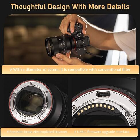 عدسة F1.4 Pro FE مقاس 85 مم لـ Sony E-Mount، عدسة رئيسية ذات إطار كامل للتركيز التلقائي للصور، متوافقة مع A7III A7IV A9 A1 FX3 A7C ZV-E10 in Kuwait