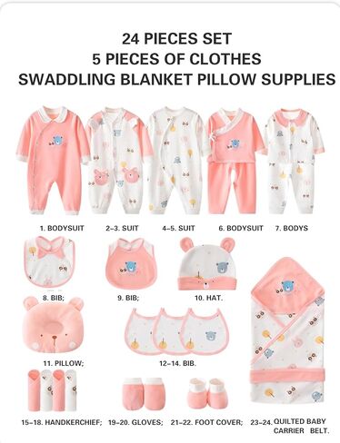 ملابس الفتيات الصغيرات + مستلزمات الأطفال الرضع، ملابس الخريف لحديثي الولادة، 0-3 أشهر، هدايا الأم الجديدة in Kuwait