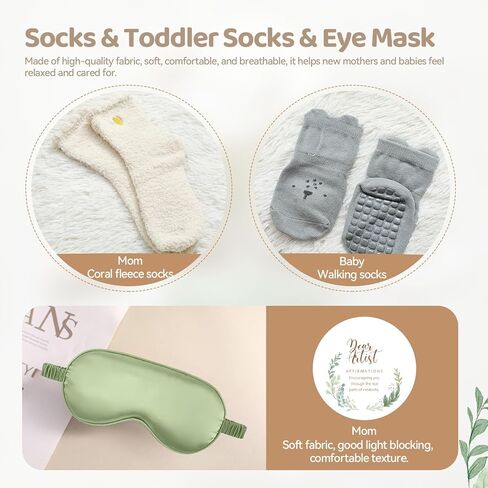 New Mom & Baby Gift Set | Pregnancy & Baby Shower Gifts for Her | Mama Bear Mug, Eye Mask & Baby Rattle Care Package in Saudi Arabia