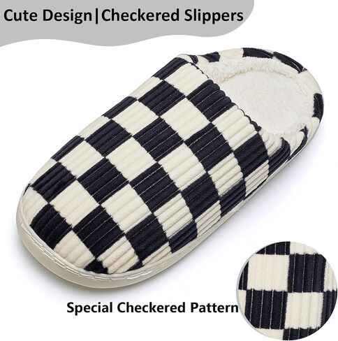 Cute House Slippers for Women Indoor Outdoor Soft Fuzzy Bedroom Shoes with Memory Foam Non-slip Trendy Stuff in Saudi Arabia