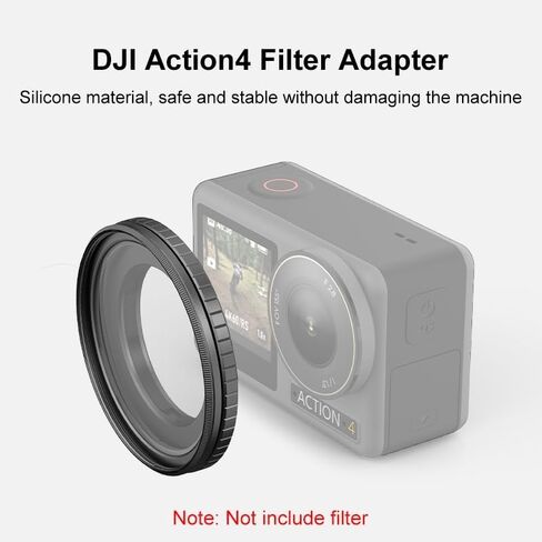 for DJI Action 5 Pro / 4 Filter Holder Metal Protective Filter Frame (Black) in Saudi Arabia