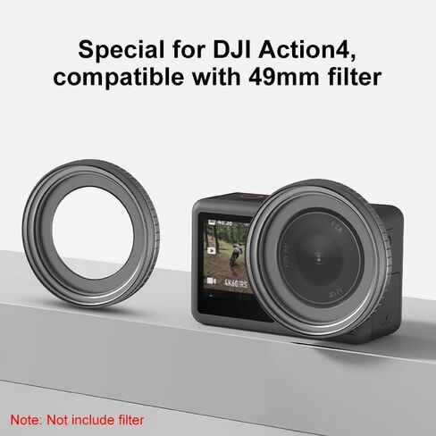 for DJI Action 5 Pro / 4 Filter Holder Metal Protective Filter Frame (Black) in Saudi Arabia