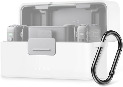 for DJI Mic 2 Charging Case Silicone Scratch-Proof Protective Cover (White) in Saudi Arabia