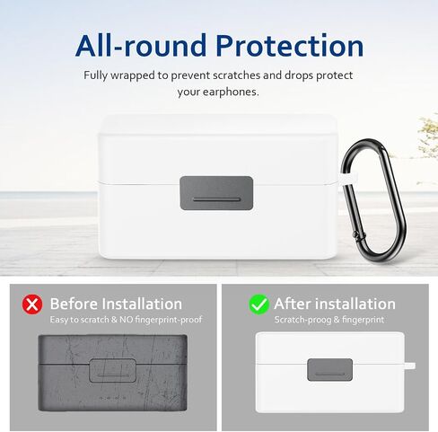 for DJI Mic 2 Charging Case Silicone Scratch-Proof Protective Cover (White) in Saudi Arabia