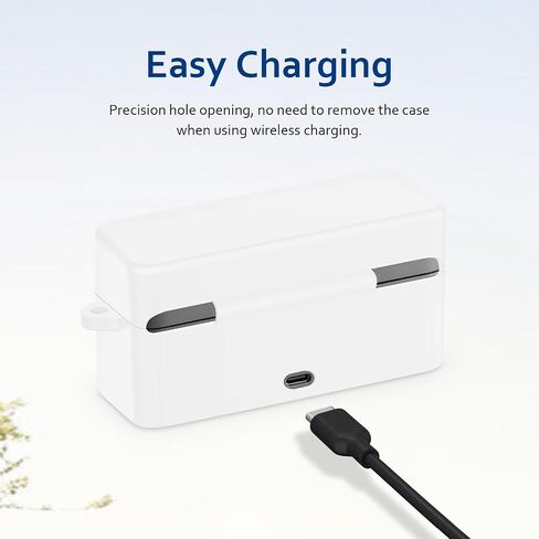 for DJI Mic 2 Charging Case Silicone Scratch-Proof Protective Cover (White) in Saudi Arabia