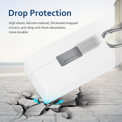 for DJI Mic 2 Charging Case Silicone Scratch-Proof Protective Cover (White) in Saudi Arabia