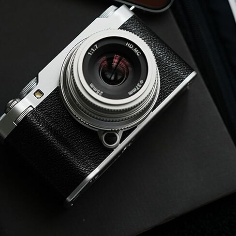 Asixxsix Camera Manual Focus Lens, 25mm F1.7 FX Mount Manual Focus Fixed Lens with Large Aperture, Fixed for X E1, X E2, A5, A7, S10, S1, M5 (Silver) in Saudi Arabia