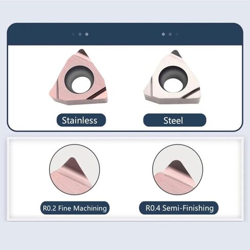 10 قطعة WBGT080202/204 كربيد إدراج مخرطة CNC القاطع تحول أدوات مملة شفرات قطع سبائك الصلب (WBGT080202LW GMZS20H) in Kuwait