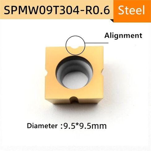 10 قطعة SPMW09T304 SPMW1204 R1.5 R2.0 R2.5 R3.0 R4.0 R5.0 R6.0 R7.0 R8.0 R9.0 R10 أدوات تحول الشطب باستخدام الحاسب الآلي (SPMW1204-R6.0 GM9030) in Kuwait