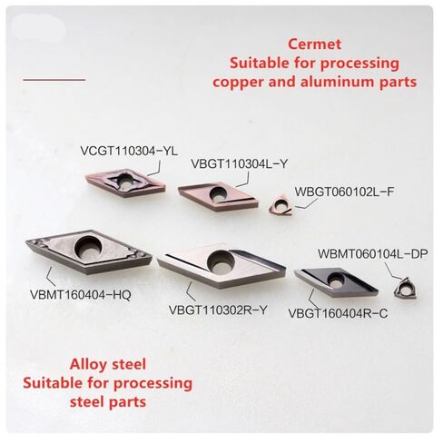 10 قطعة VBGT160402R-Y/402L-Y VBGT160404L-Y/404R-Y/404R-C GMH25 GC530 CNC مخرطة القاطع قطع كربيد إدراج (VBGT160404R-Y GMH25) in Kuwait