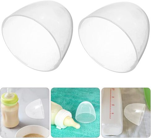 ABOOFAN 4pcs Baby Bottle Caps Replacements Plastic Milk Bottle Lids Clear Feeding Bottles Caps Dome Caps Baby Feeding Bottles Cover in Saudi Arabia