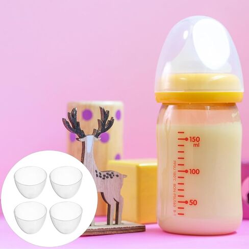 ABOOFAN 4pcs Baby Bottle Caps Replacements Plastic Milk Bottle Lids Clear Feeding Bottles Caps Dome Caps Baby Feeding Bottles Cover in Saudi Arabia
