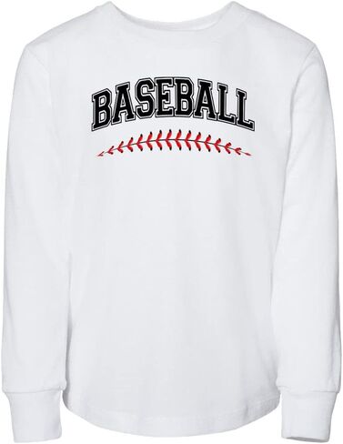 Stitching Baseball Arch Toddler Kids Long Sleeve T-Shirt in Saudi Arabia