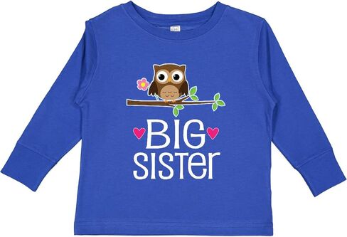 تي شيرت Inktastic Big Sister Owl Reveal للأطفال الصغار بأكمام طويلة in Kuwait