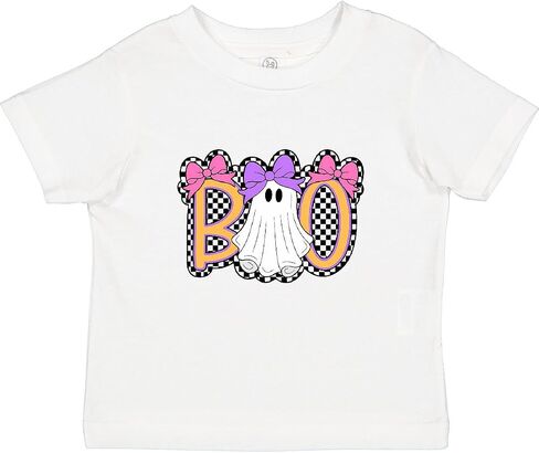 inktastic Boo Cute Halloween Ghost Checkered Toddler T-Shirt in Saudi Arabia