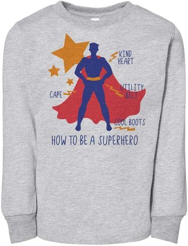 How to Be A Superhero Toddler Kids Long Sleeve T-Shirt in Saudi Arabia