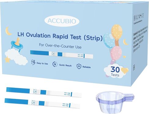 Ovulation Test Strips, Bulk Ovulation Tests, Fertility Tests with Collection Cups, Accurate LH Test for Home, Ovulation Predictor Kit, 5mm Wider 25 MIU/mL (30 Count) in Saudi Arabia