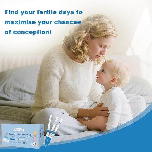 Ovulation Test Strips, Bulk Ovulation Tests, Fertility Tests with Collection Cups, Accurate LH Test for Home, Ovulation Predictor Kit, 5mm Wider 25 MIU/mL (30 Count) in Saudi Arabia