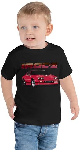 Retro 1980s Red Camaro IROC Z Car Toddler Short Sleeve Tee in Saudi Arabia